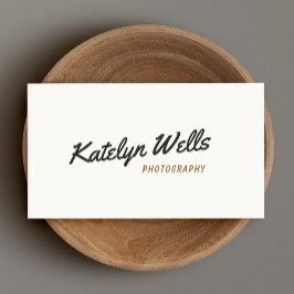 Retro Vintage handgeschriebene Skripttypografie Visitenkarte