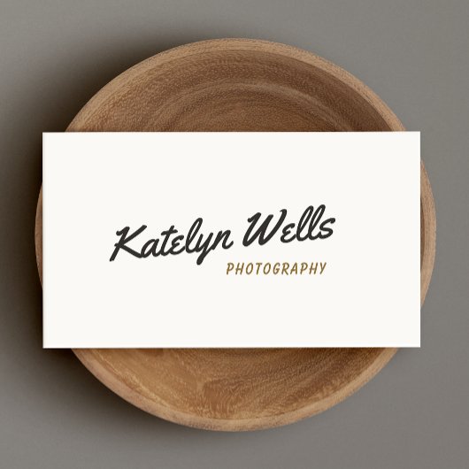 Retro Vintage handgeschriebene Skripttypografie Visitenkarte