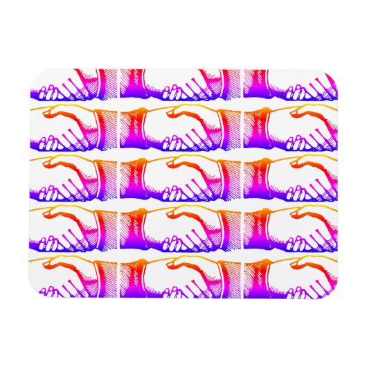 Retro Vintage Hands Handshake Congratulations Magnet (Horizontal)