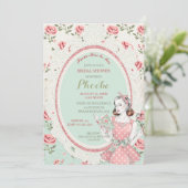 Retro Vintage Hausfrau 50er Brautparty Einladung (Stehend Vorderseite)