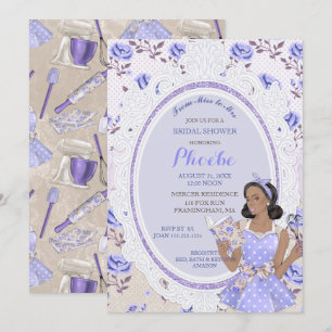 Retro Vintage Hausfrau 50er Brautparty Ethnisch Einladung