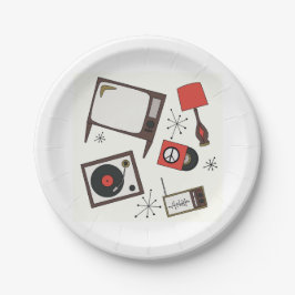 Retro, Vintage Haushaltsartikel Pappteller