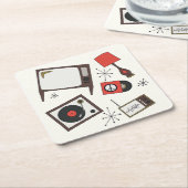 Retro, Vintage Haushaltsartikel Rechteckiger Pappuntersetzer (angewinkelt)