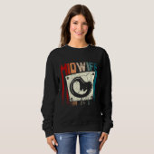 Retro Vintage Hebamme Sweatshirt (Vorne ganz)