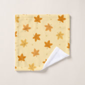 Retro-Vintage Herbstblätter Badhandtuch Set (Waschlappen)