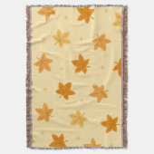 Retro-Vintage Herbstblätter Decke (Vorderseite Vertikal)