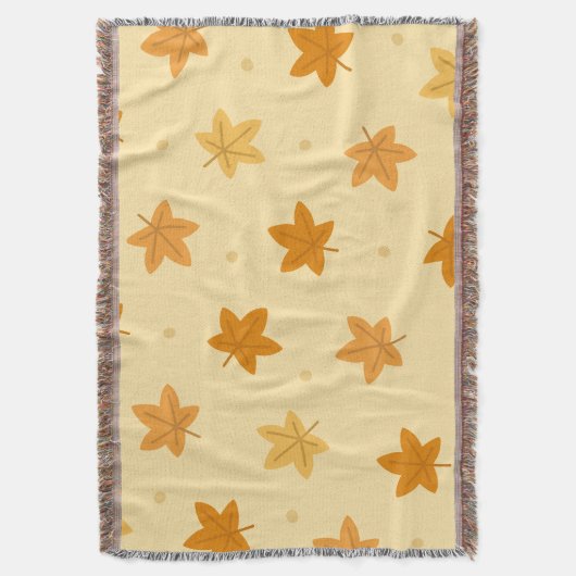 Retro-Vintage Herbstblätter Decke (Vorderseite Vertikal)