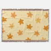 Retro-Vintage Herbstblätter Decke (Vorderseite)
