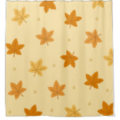 Retro-Vintage Herbstblätter Duschvorhang (Vorderseite)