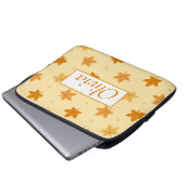 Retro-Vintage Herbstblätter Laptopschutzhülle (Vorne Knopf)