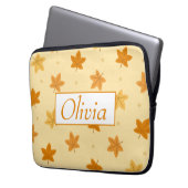 Retro-Vintage Herbstblätter Laptopschutzhülle (Vorderseite Links)