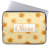Retro-Vintage Herbstblätter Laptopschutzhülle (Vorderseite)