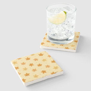 Retro-Vintage Herbstblätter Steinuntersetzer