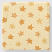 Retro-Vintage Herbstblätter Steinuntersetzer (Vorderseite)