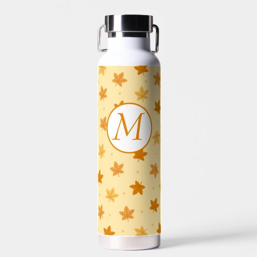 Retro-Vintage Herbstblätter Trinkflasche (Vorne)