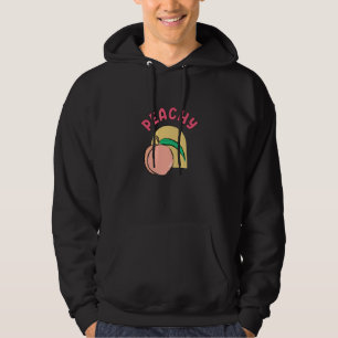 Retro Vintage Hippie Chic Süße Frucht Pfirsich Gra Hoodie
