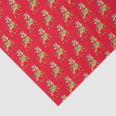 Retro Vintage Hirsche Weihnachtskittel Seidenpapier (Ausschnitt)