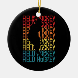 Retro-Vintage-Hockey Hockey Keramik Ornament