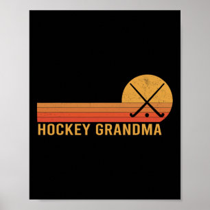 Retro Vintage Hockey Oma Hockey Spielerin Poster