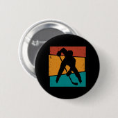 Retro-Vintage-Hockeyleistung Button (Vorne & Hinten)