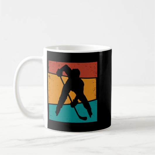 Retro-Vintage-Hockeyleistung Kaffeetasse (Links)
