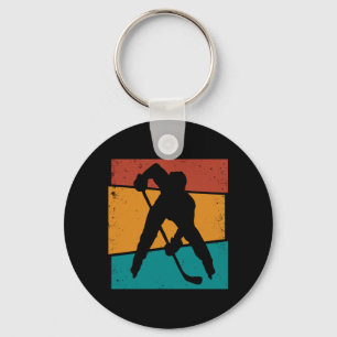 Retro-Vintage-Hockeyleistung Schlüsselanhänger