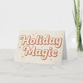Retro Vintage Holiday Magic Christmas Feiertagskarte