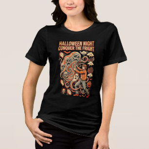 Retro-Vintage-Horror-Halloween-T-Shirt Tri-Blend Shirt