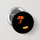 Retro Vintage Hotdog Hochsprung  Button (Vorne & Hinten)