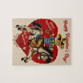 Retro Vintage Howdy Pardner Valentinstag Puzzle (Horizontal)