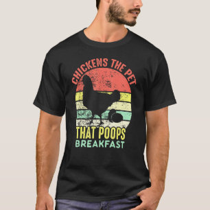 Retro Vintage Hühner Das Haustier Das Frühstück Ka T-Shirt