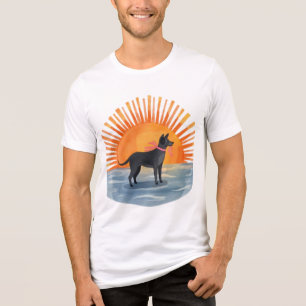 Retro-Vintage-Hunde-Rassen-Shirt 90er Style Dist Tri-Blend Shirt