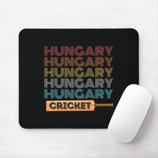 Retro Vintage Hungary Cricket  Mousepad (Mit Mouse)