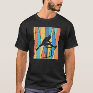 Retro-Vintage Hürden - Schiene und Feld T-Shirt