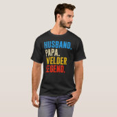 Retro  Vintage Husband Papa Welder Legend T-Shirt (Vorne ganz)