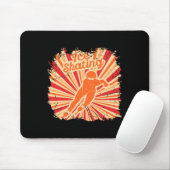 Retro Vintage Ice Skate Wintersport Mousepad (Mit Mouse)