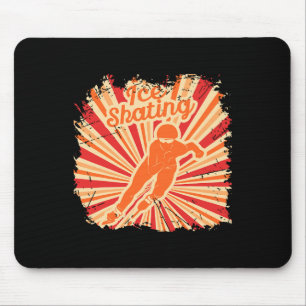 Retro Vintage Ice Skate Wintersport Mousepad