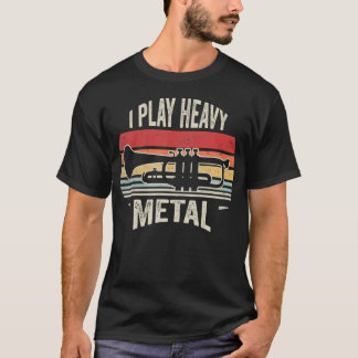 Retro Vintage Ich Spiele Heavy Metal Trompeter T-Shirt