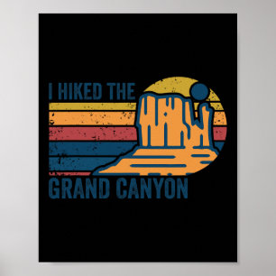 Retro Vintage Ich wanderte durch den Grand Canyon Poster