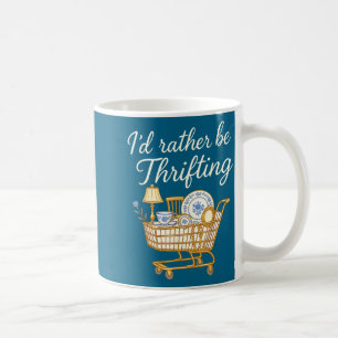 Retro Vintage Ich würde lieber Second-Hand-Shoppin Kaffeetasse