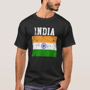 Retro Vintage Indien-Flagge Indische Wurzeln T-Shirt