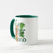 Retro Vintage irische Flag-Tasse, Irland Druckkaff Tasse (Vorderseite Links)