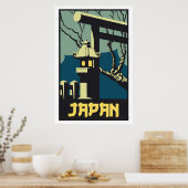 Retro-Vintage japanische Reisewerbung Poster (Küche)