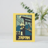 Retro-Vintage japanische Reisewerbung Postkarte (Stehend Vorderseite)