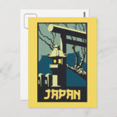 Retro-Vintage japanische Reisewerbung Postkarte (Vorne/Hinten)