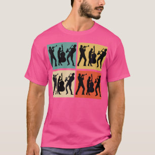 Retro Vintage Jazzband Trompete Saxophon T-Shirt
