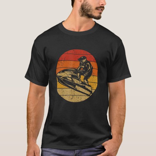 Retro Vintage Jetski Watersport Jetskier T-Shirt (Vorderseite)