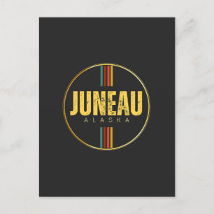 Retro Vintage Juneau City Alaska State 70er Jahre  Postkarte