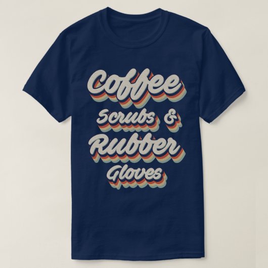 Retro-Vintage Kaffeekorbs Gummihandschuhe T-Shirt (Design vorne)