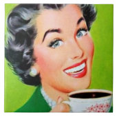 Retro Vintage Kaffeeküche Fliese (Vorderseite)